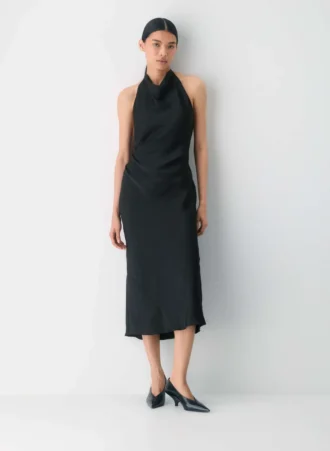 Audience Satin-Halterkleid