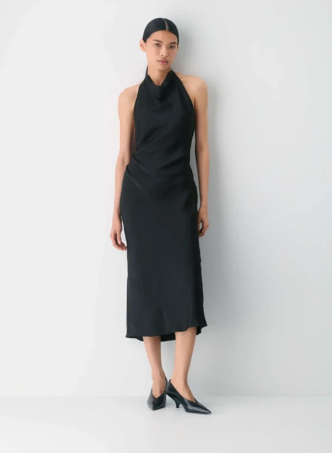 Audience Satin-Halterkleid