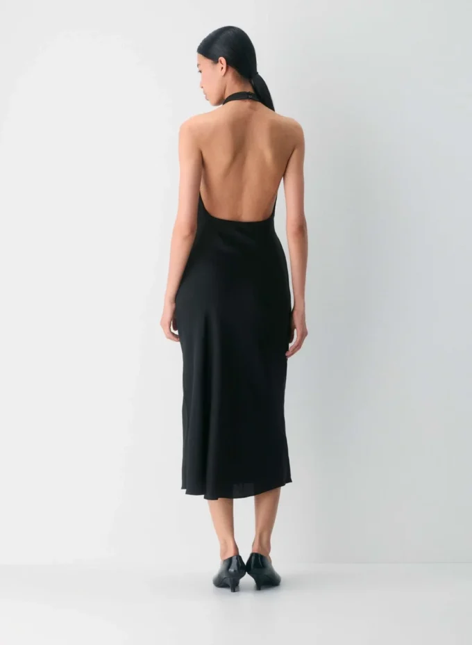 Audience Satin-Halterkleid