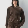 Audrina Velours-Hoodie