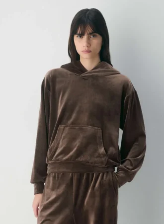Audrina Velours-Hoodie