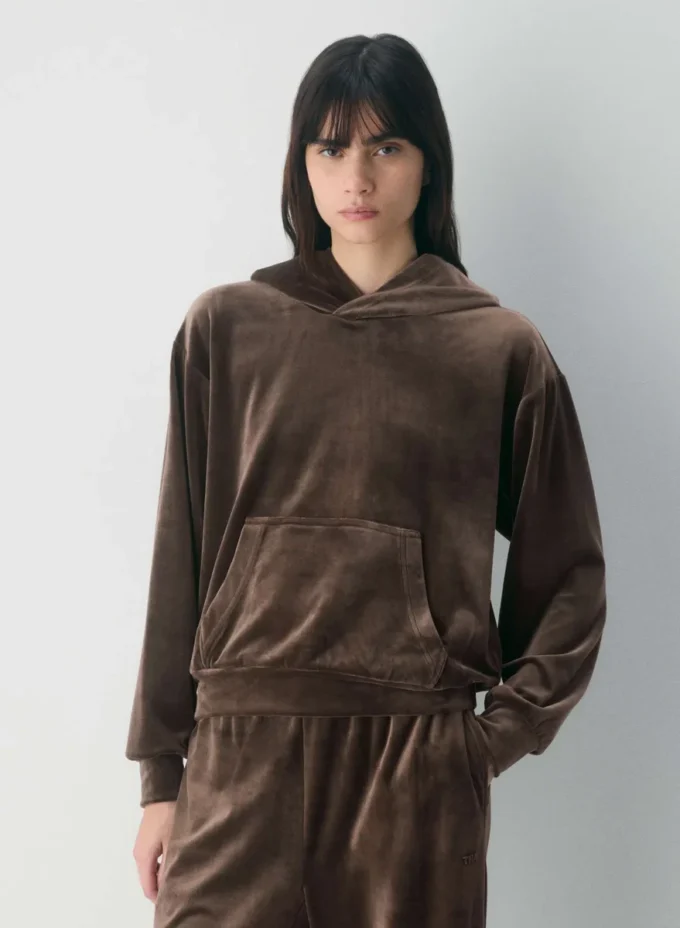 Audrina Velours-Hoodie