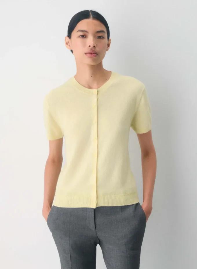 Bare Cashmere Kurzarm-Strickjacke