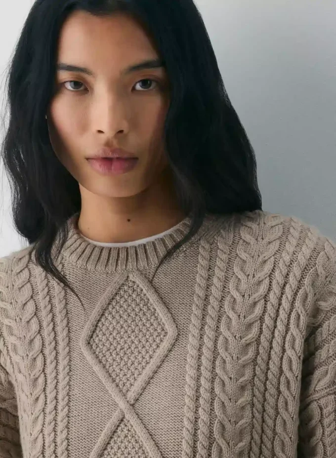 Heritage Knit Merino Wool Crew Sweater