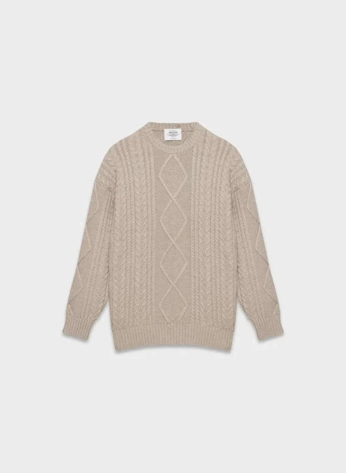 Heritage Knit Merino Wool Crew Sweater