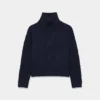 Heritage Knit Merinowolle Hi-Hip Rollkragenpullover