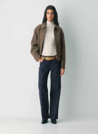 Legendärer breiter Gürtel aus massivem Messing und Wildleder