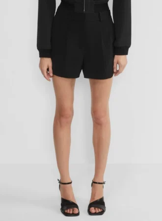 Plissierte Mini-Shorts