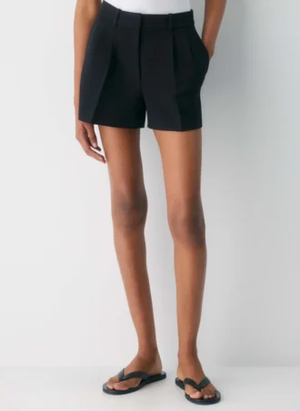 Plissierte Mini-Shorts