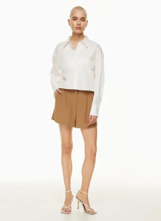 Plissierte Shorts in mittlerer Länge