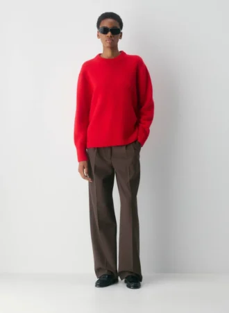 Plüschiger Oversize-Pullover aus Kaschmir