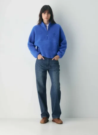 Polartec® Thermal Pro™ Sweatshirt mit halbem Reißverschluss und hoher Hüfte