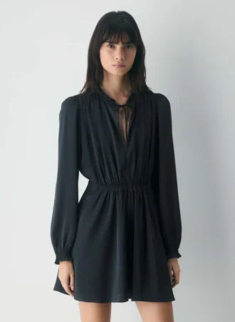 Province Satin-Kleid