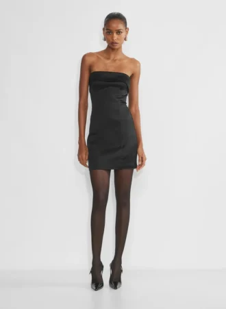 Schimmerndes Satin-Etuikleid