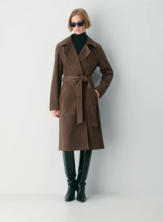 Silva Wildleder-Trenchcoat