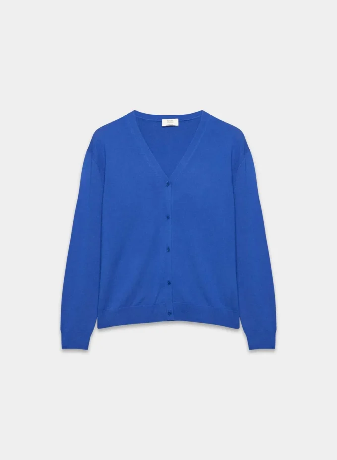 V-Ausschnitt-Strickjacke aus Bare Merino-Wolle V-Ausschnitt-Strickjacke aus Bare Merino-Wolle